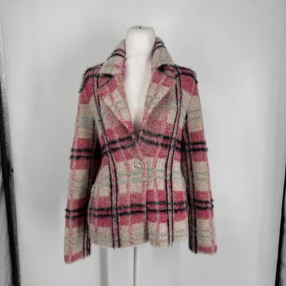 Anthropologie Maeve Aurelia Fuzzy Sweater Jacket Size S - Picture 3 of 15